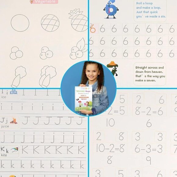 Magic Reusable Copybook for Kids-Practice Copybook for Age 3-5 (4 books) - Picture 5 of 7